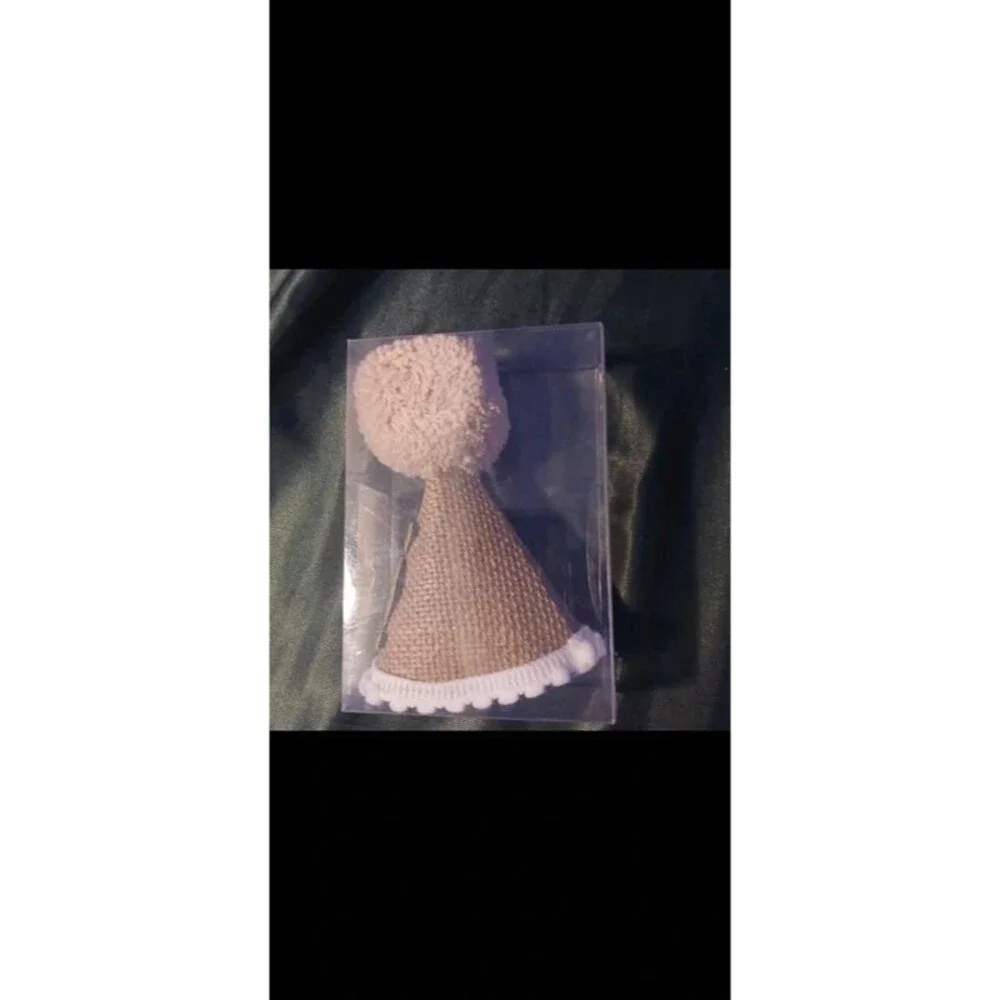 New Burlap Half-Birthday Party Mini Cone Hat